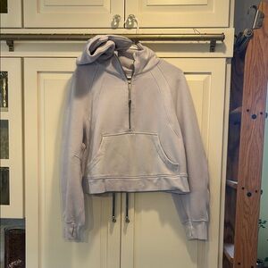 lululemon athletica Lavender Cropped Half-Zip Hoodie